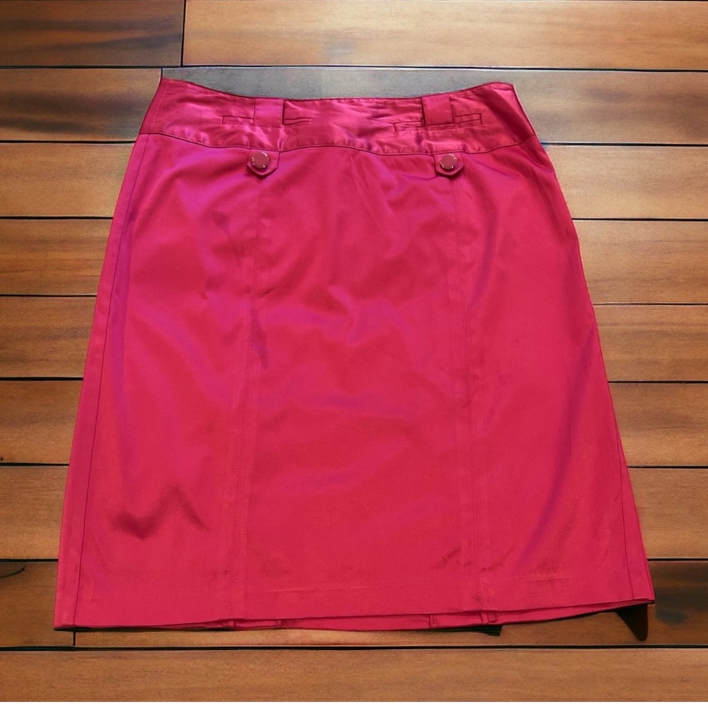 FIRST OPTION VINTAGE PINK‎ SATIN PENCIL SKIRT SIZE 10 mobwive vibes